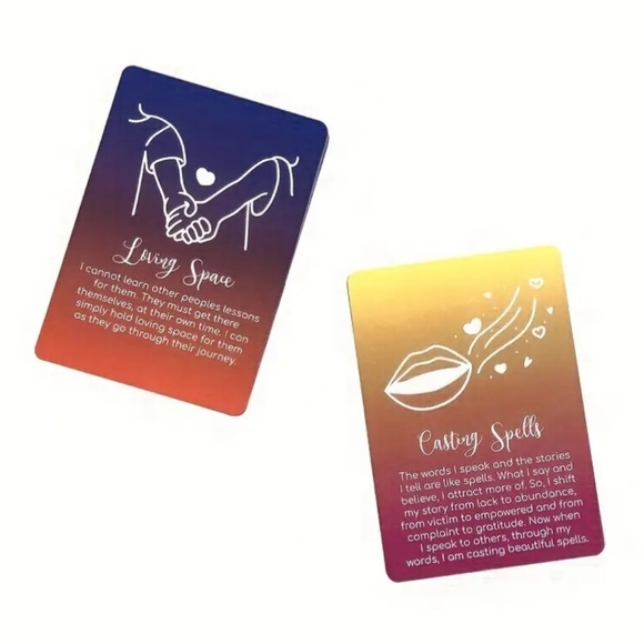 New Mini Mindful Messages Deck with Gifted Velvet Carrying Pouch - Picture 5 of 5